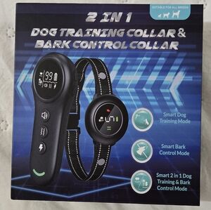 2 in 1 Dog Training Collar and Bark Control Sensitivity Remote All Breads